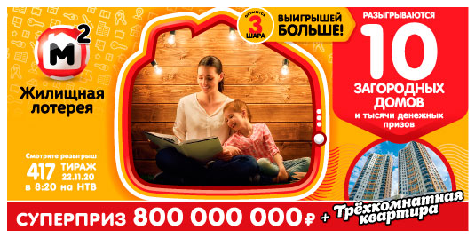 Проверить билет Жилищной лотереи 417 тиража