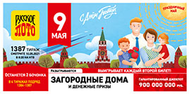 Проверить билет 1387 тиража Русское лото 